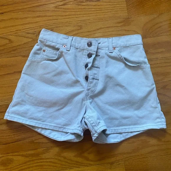 Levi Khaki Button Fly Long Shorts - Picture 7 of 9